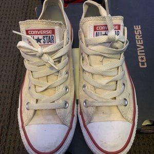 USED Converse Low Beige Size 4Y/5.5w